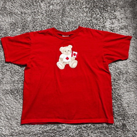 Vintage 90s Canada Bear Red Shirt - Picture 2 of 3